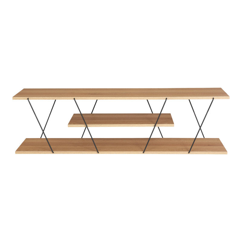 Comoda TV Tars sonoma - negru 120x30x33cm - 3 | YEO