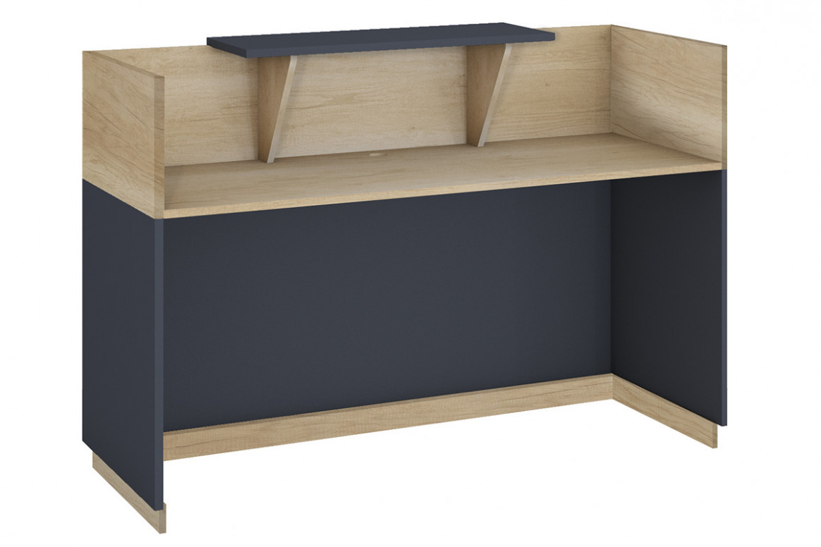Consola de receptie Model Lotus, Stejar/Gri inchis, 180x70x110 cm - 1 | YEO