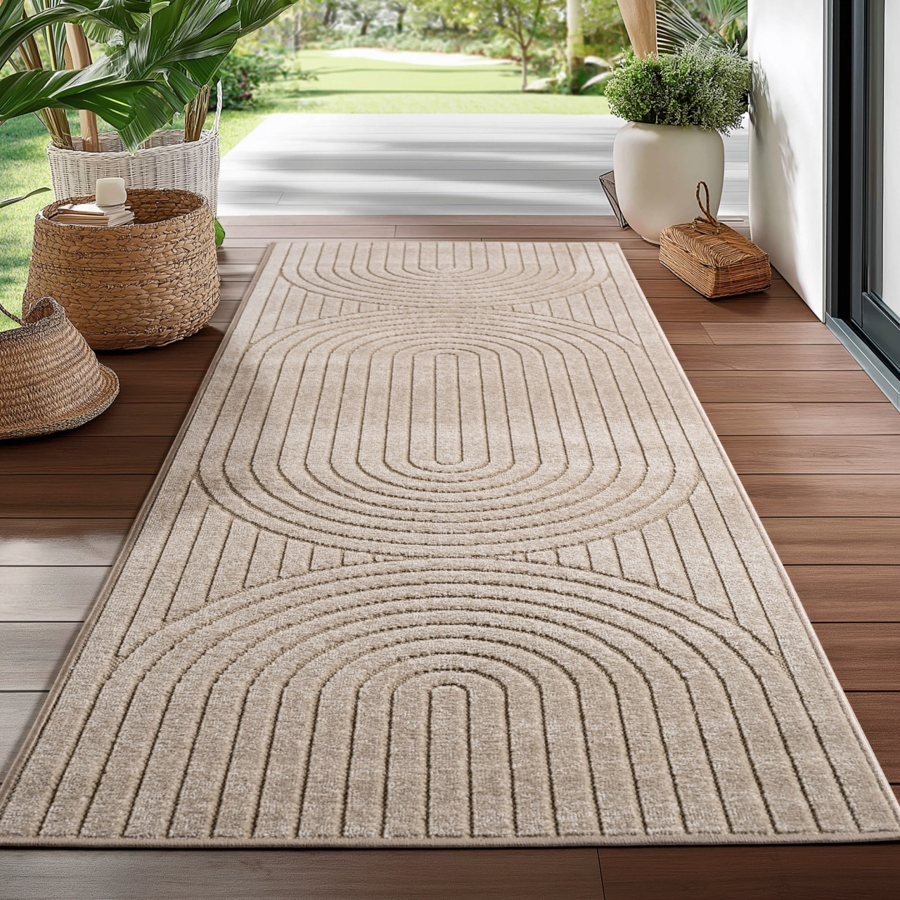 Covor traversa Nova V1 Bej, 80 x 250 cm