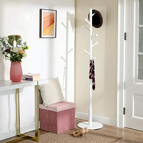 Cuier tip pom Model Kane, Alb, 38x38x175 cm