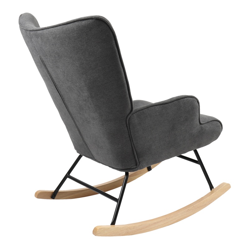 Fotoliu Balansoar Model Georgia, Gri inchis/Natur, 75x71x95 cm - 1 | YEO