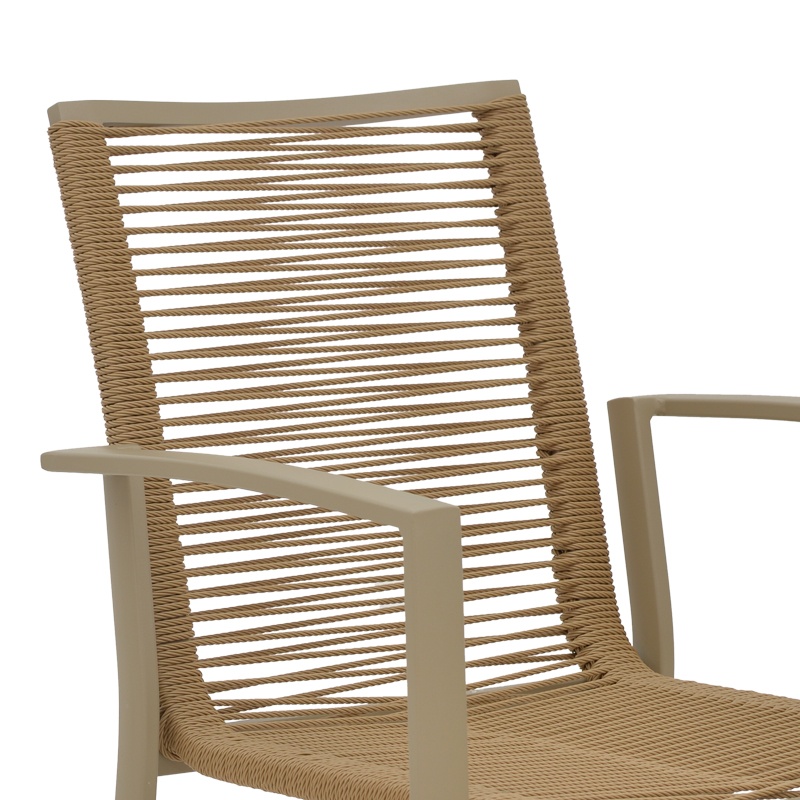 Fotoliu de Gradina Model Jonian, Natural/Champagne, 57x63x83 cm - 5