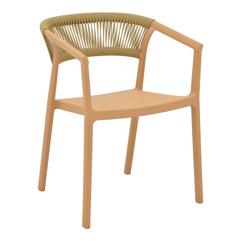 Fotoliu de grădină Model Sillia, Cappuccino/Bej, 55x52x74.5 cm