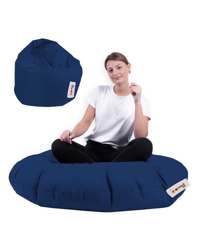 Fotoliu de grădină tip Bean Bag Model Iyzi 100, Albastru închis