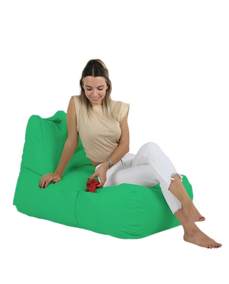 Fotoliu de Grădină tip Bean Bag Model Trendy Comfort, Verde