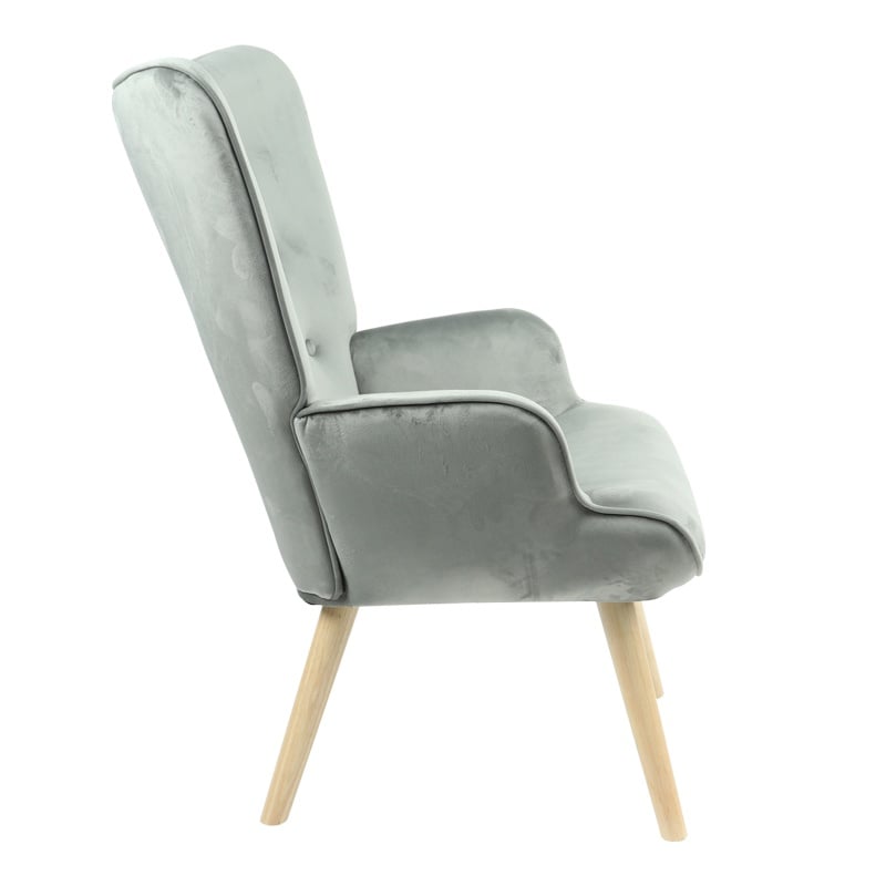 Fotoliu Model Fluffy, Gri/Natur, 75x69x96 cm - 3 | YEO