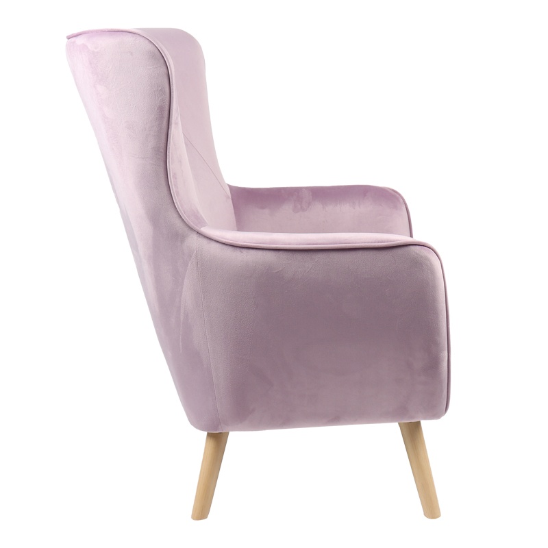 Fotoliu Model Insicive, Rose/Natur, 72x89x105 cm - 3 | YEO