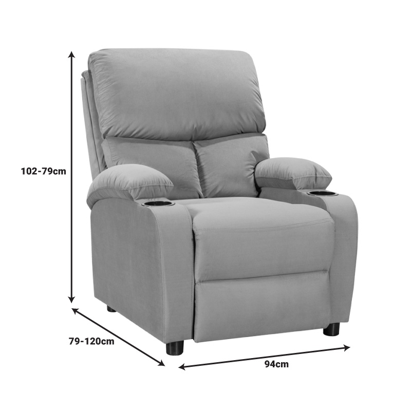 Fotoliu Recliner Model Gartia, Crem, 79x94x102 cm - 3 | YEO