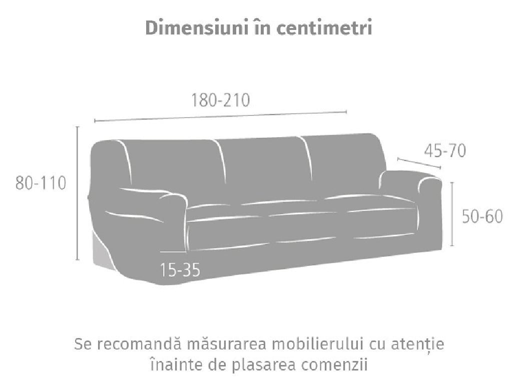 Husa Canapea cu Elastic, Atlas C11, 180-210 cm