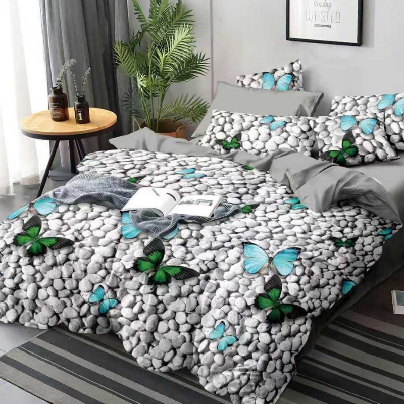 Lenjerie cu elastic 180x200cm, Crystelle, 4 Piese