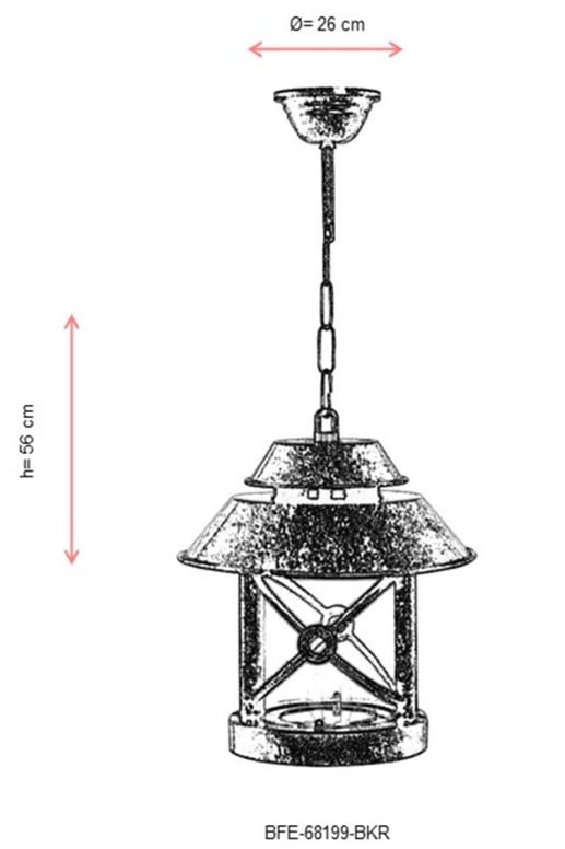 Lustra de exterior BFE-68199-BKR Maro