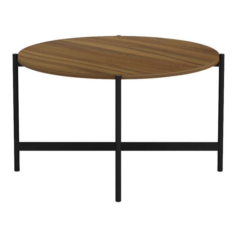 Masuta de Cafea Model Aisle, Nuc/Negru, D80x45 cm - 1 | YEO