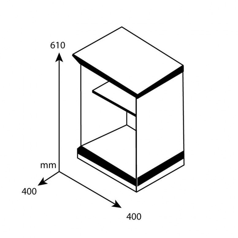 Noptiera Model Hinton, Nuc, 40x40x61cm - 3 | YEO
