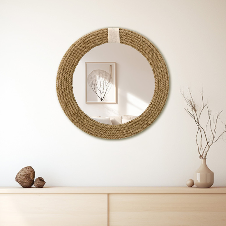 Oglinda de perete Rope 20767 Natural 60x2x60cm - 1 | YEO