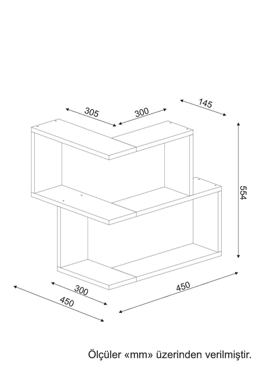 Raft Bulut Alb 45x55.4x14.5 cm - 2 | YEO