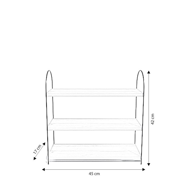 Raft de bucatarie Model Alfa, Stejar/Negru, 45x17x42 cm