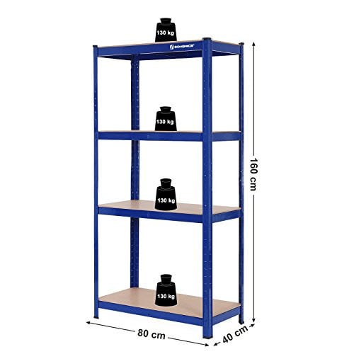 Raft Metalic Model Connor, Albastru, 160x80x40 cm - 2 | YEO