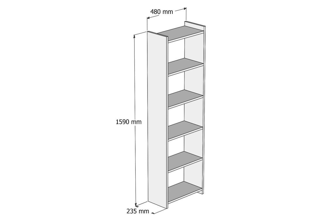 Raft pentru cărți Model Laurel, Pin