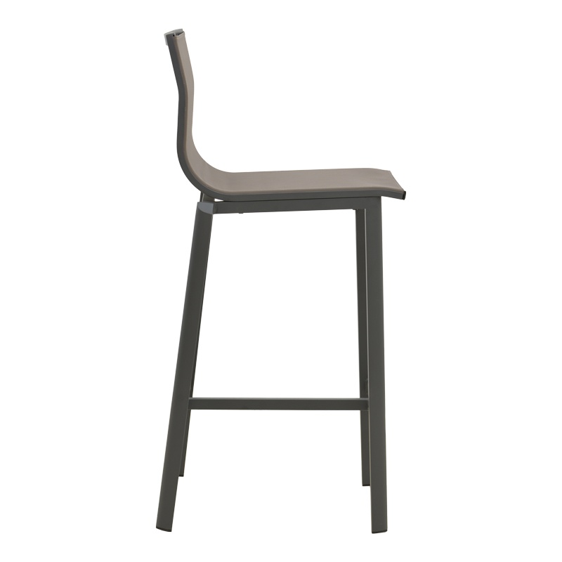 Scaun Bar Exterior Melina, Stivuibil, Aluminiu/Textilene, Antracit/Gri, 57x52.5x106.5 cm - 5