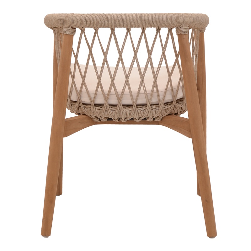Scaun cu Brate Model Abby, Natur/Crem, 60x58x78 cm - 4 | YEO
