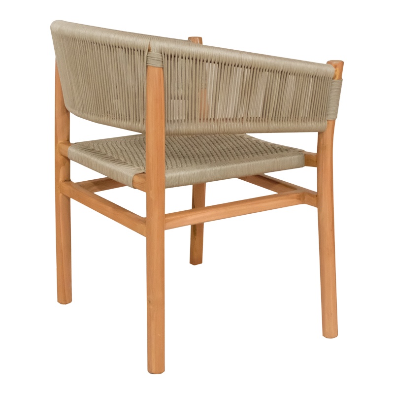 Scaun cu Brate Model Kajone, Crem/Natur, 62x55x75 cm - 1 | YEO