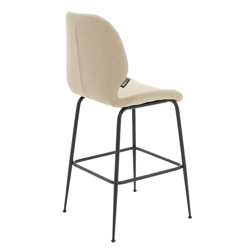 Scaun de bar Model Impel, Negru/Bej, 48x61x103 cm - 1 | YEO