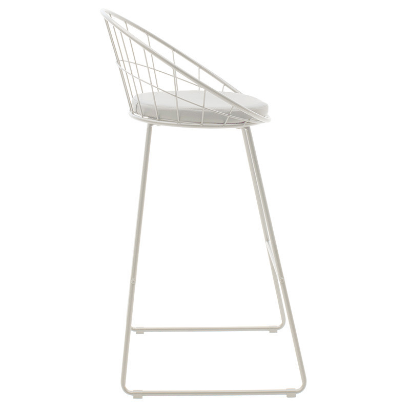 Scaun de bar Model Seth, Alb, 52x52x96 cm - 2 | YEO