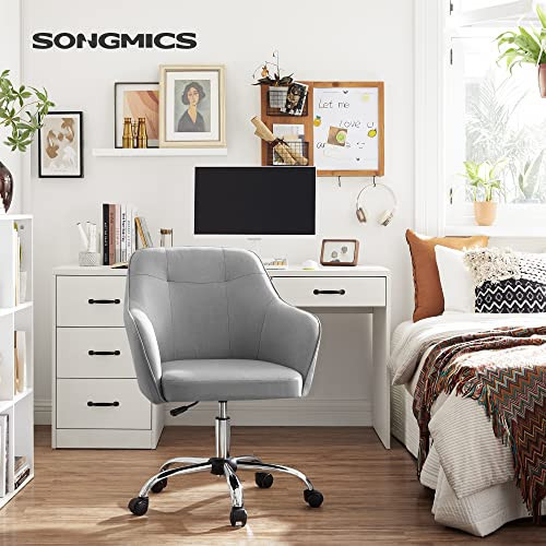 Scaun de birou, Songmics, Gri, 65x69x(83-93) cm