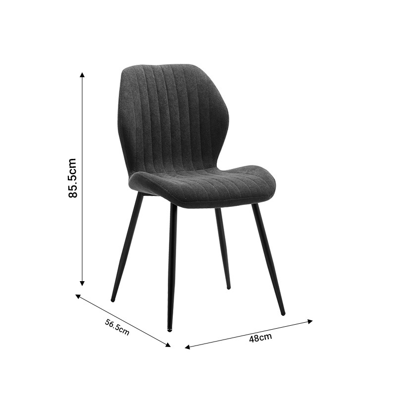 Scaun Model Fersity, Alb/Negru, 48x56.5x85.5 cm - 4 | YEO