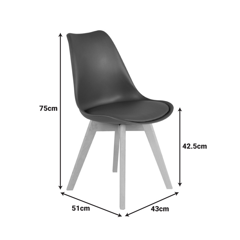 Scaun Model Gaston, Maro/Natur, 43x51x75 cm
