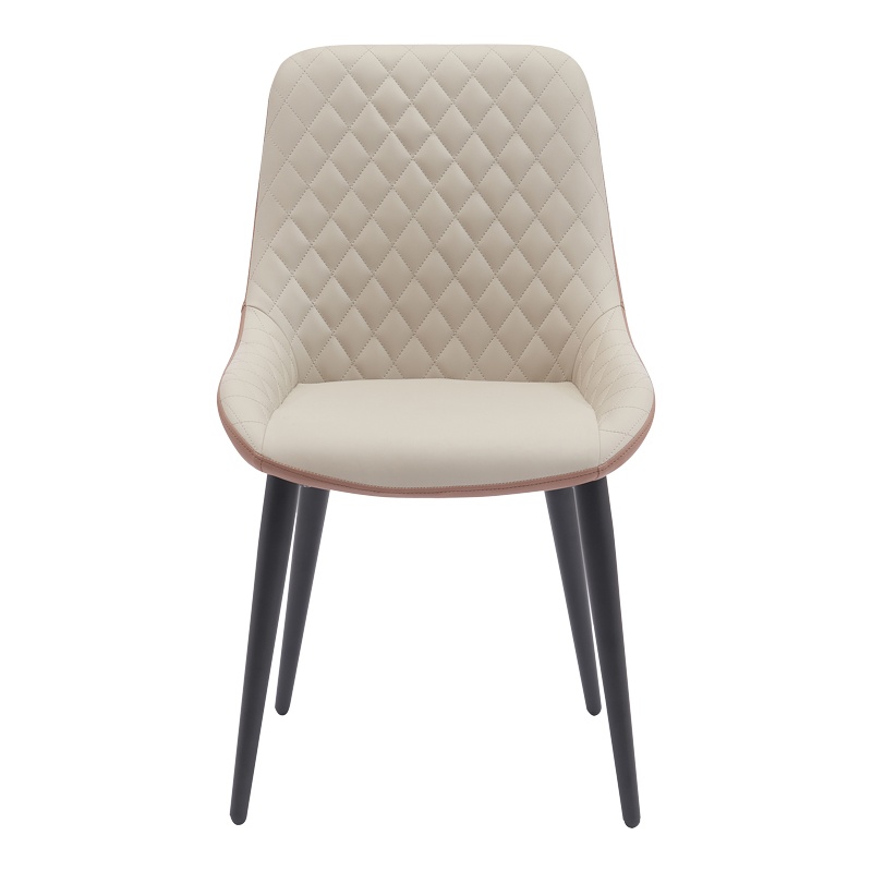 Scaun Model Komme, Bej/Maro, 49x57x84 cm - 4 | YEO
