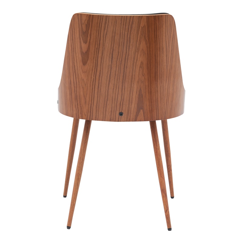 Scaun Model Korome, Negru/Nuc, 50x58.5x78 cm - 4 | YEO