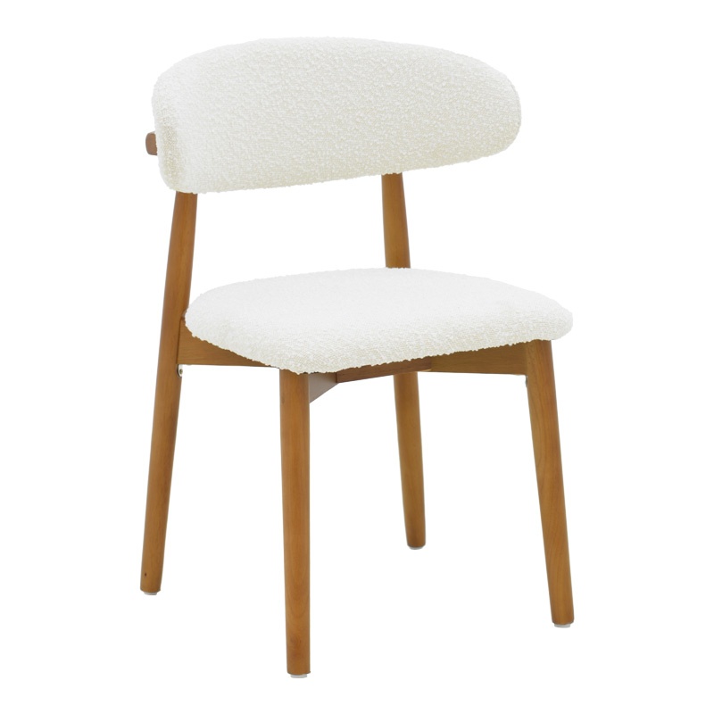 Scaun Model Ubene, Nuc/Alb, 51x56x79 cm