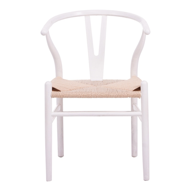Scaun Model Wishbone, Natur/Alb, 60x51x80 cm - 3 | YEO