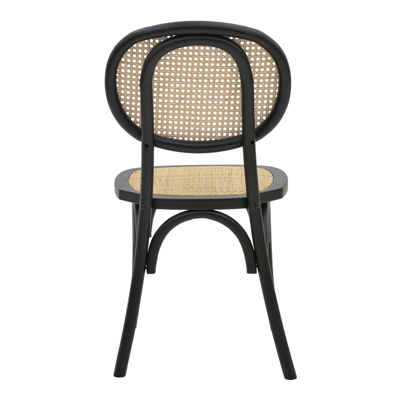 Scaun Model Zoel, Natur/Negru, 45x52x82 cm - 4 | YEO