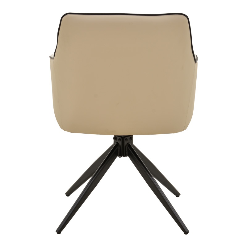 Scaun Rotativ Model Debra, Bej/Negru , 60x64x83 cm - 4 | YEO