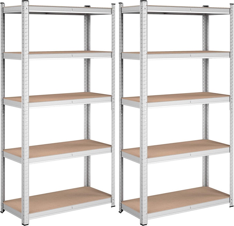 Set 2 Rafturi, Songmics, 5 rafturi, 180 x 90 x 40 cm, Silver, GLR040E02
