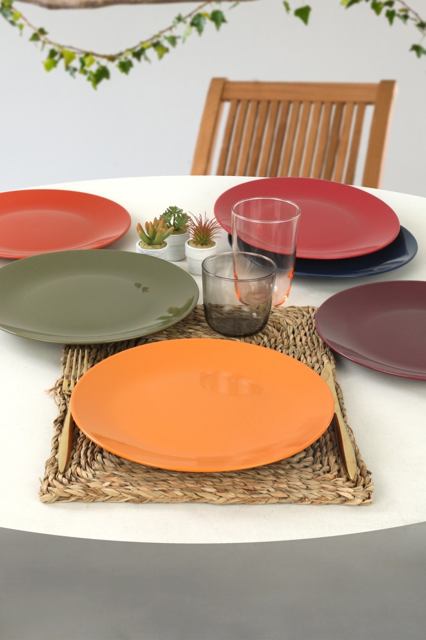 Set farfurii, 6 bucati Mediterra Multicolor 26x26x26 cm