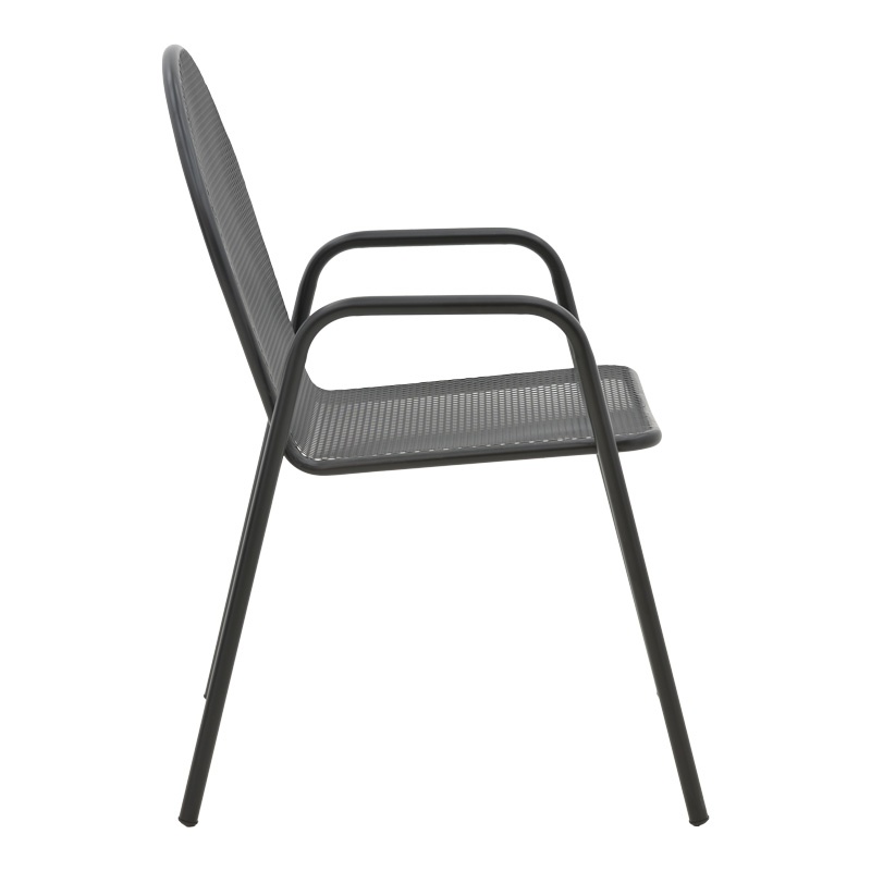 Set masă și scaune de exterior, 3 Piese, Model Vergo-Tarete, Negru - 3 | YEO