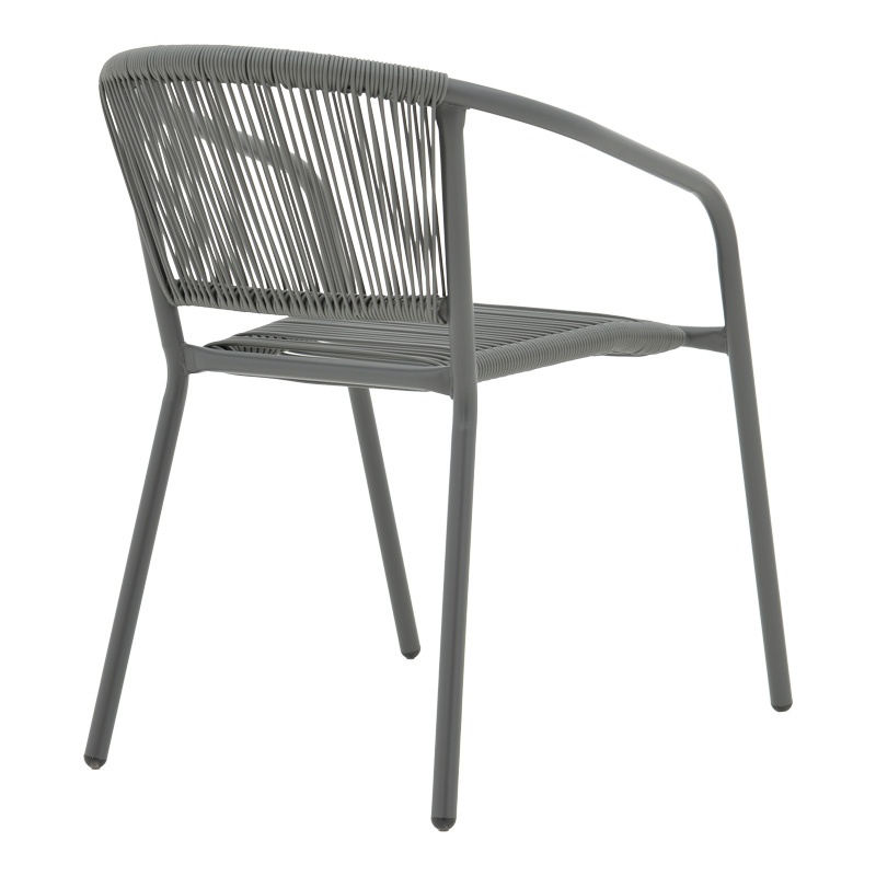 Set masă și scaune de exterior, 3 Piese, Model Watson-Lindaria, Antracit, 70x70x70 cm - 2 | YEO