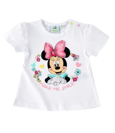 Tricou alb cu maneca scurta Minnie Mouse