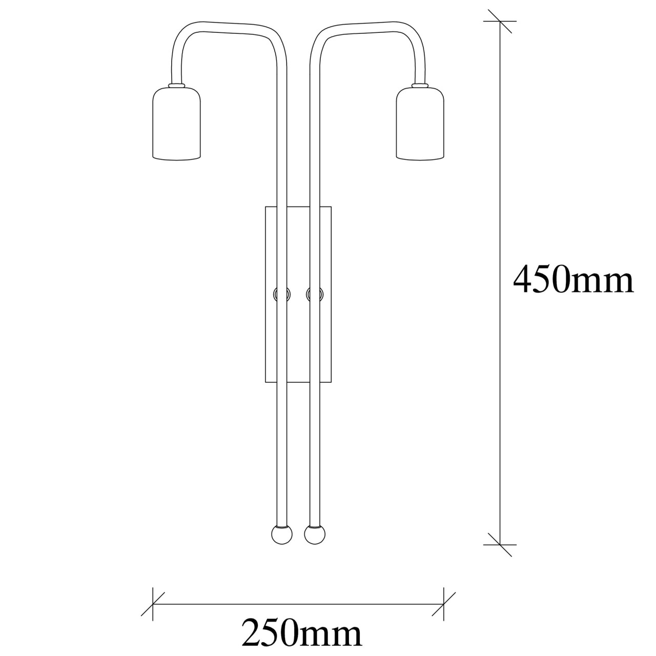 Aplica Mum Auriu 25x20x45 cm - 2 | YEO