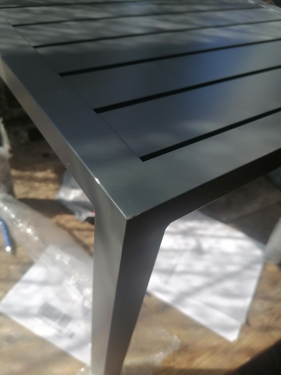 ASA CUM E! Masă de exterior din aluminiu Model Kliton, Antracit, 45x45x41 cm - 1 | YEO