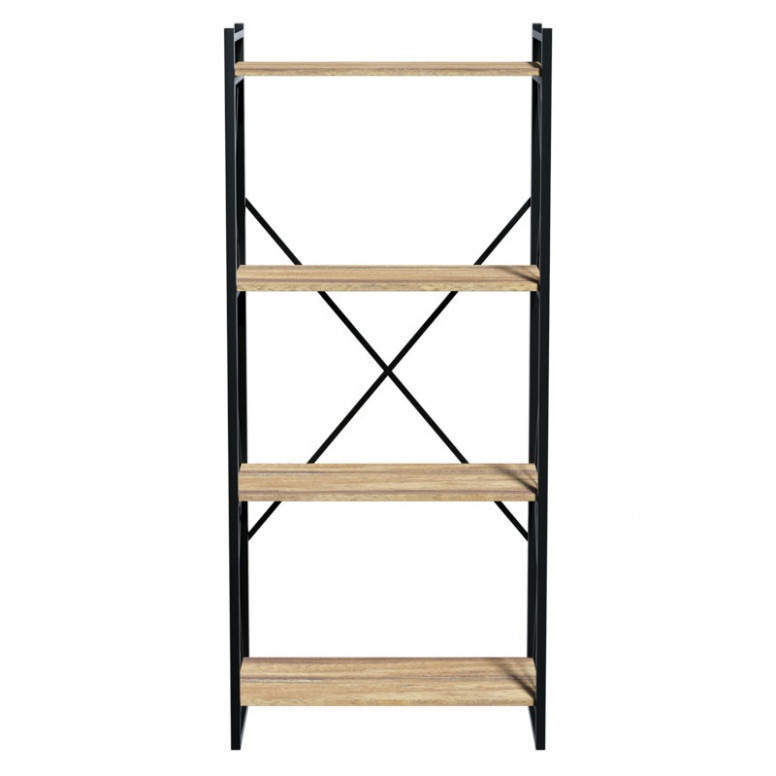 Biblioteca Baker nuc-negru 66x34x150cm - 2 | YEO