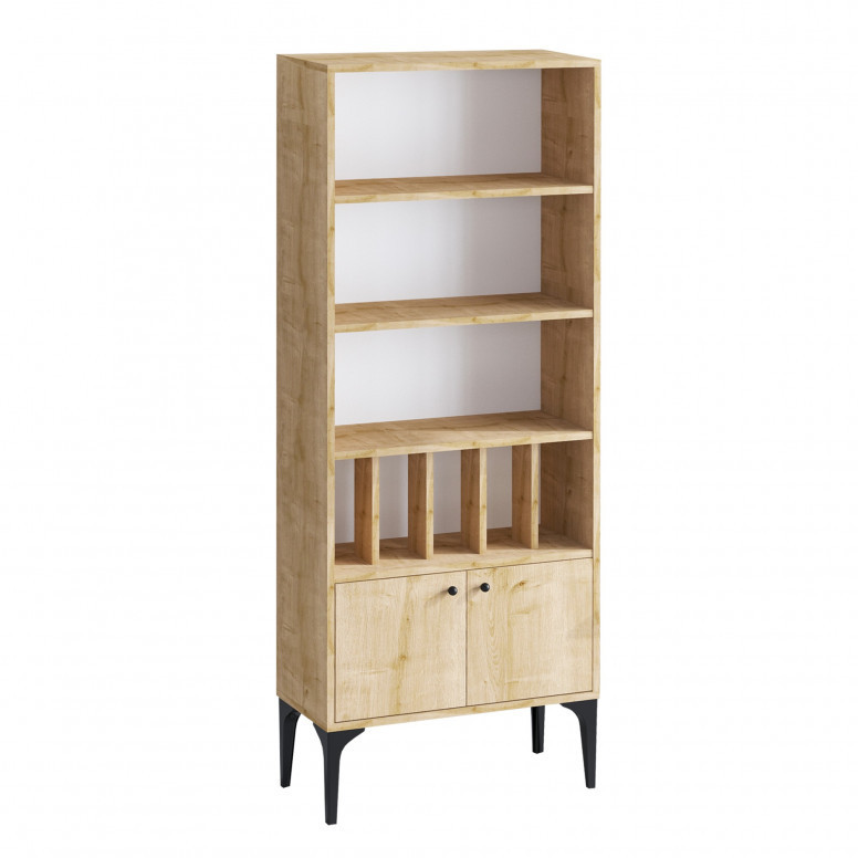 Biblioteca Model Pollux, Stejar, 60x175x30 cm - 3 | YEO