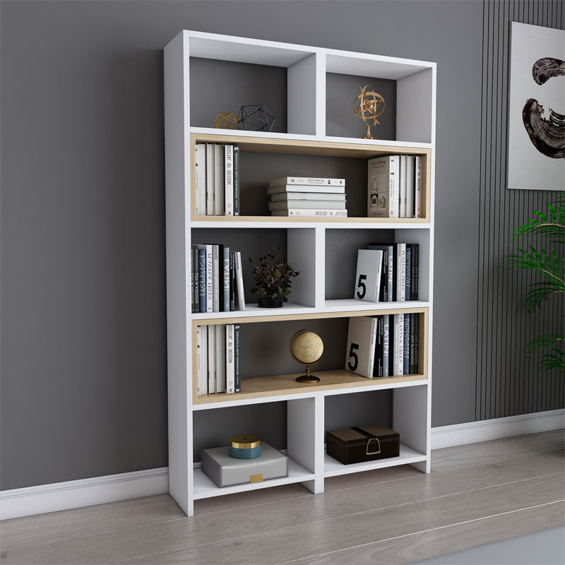 Biblioteca Pako World, Model extensibila, 163.5x22x150 cm, Alb/Natur - 1 | YEO