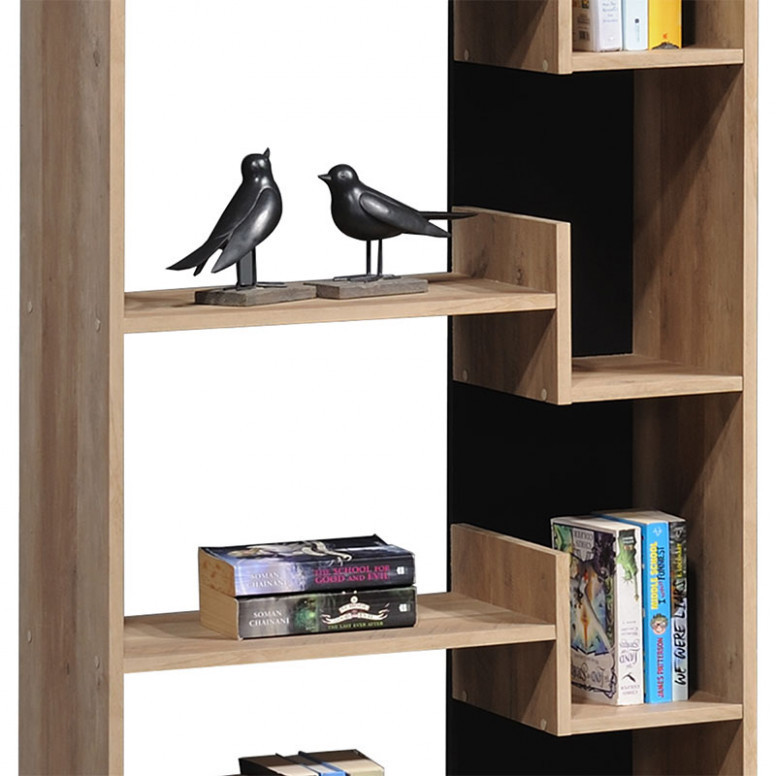Biblioteca Pako World, Model Naya, 72x30x30x5 cm, Antracit/Natur - 1 | YEO