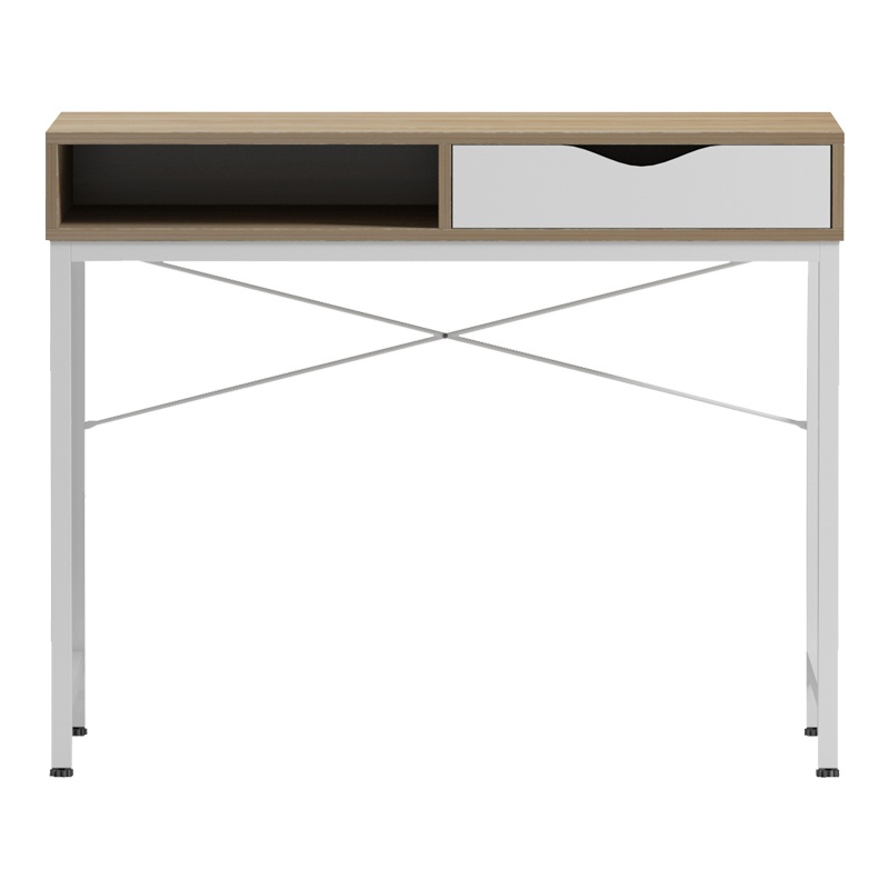 Birou Model Kama, Stejar sonoma/Gri/Alb, 95x48x76 cm - 1 | YEO