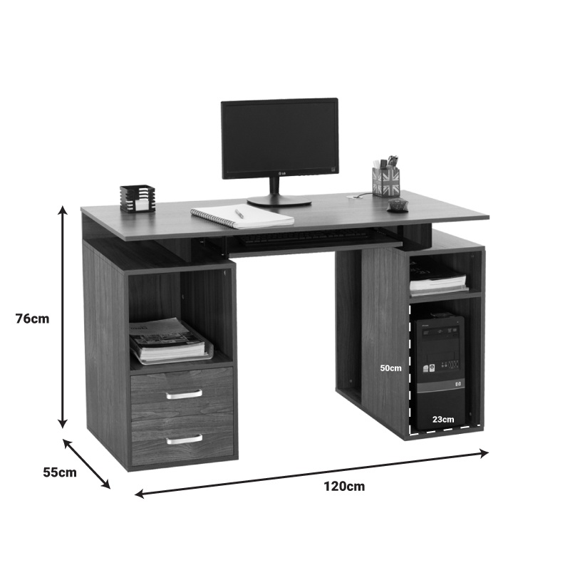 Birou Model Liberion, Nuc, 120x55x76 cm - 3 | YEO