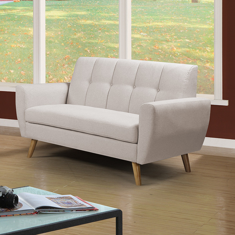 Canapea 2 locuri Decency material textil bej 149x75x86 cm - 1 | YEO